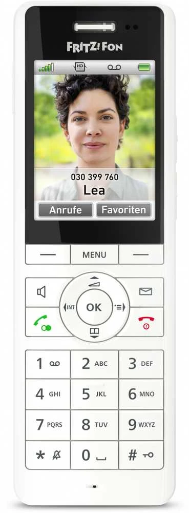 AVM Fon FRITZ! X6 DECT telefonas Skambintojo ID Balta