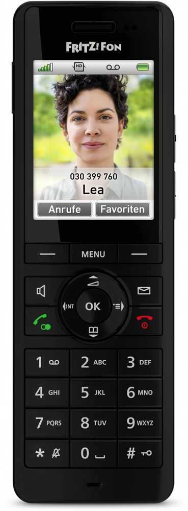 AVM Fon FRITZ! X6 DECT telefonas Skambintojo ID Juoda