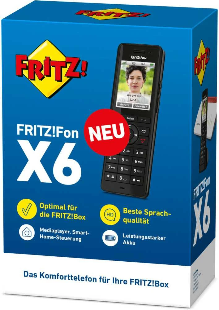 AVM Fon FRITZ! X6 DECT telefonas Skambintojo ID Juoda