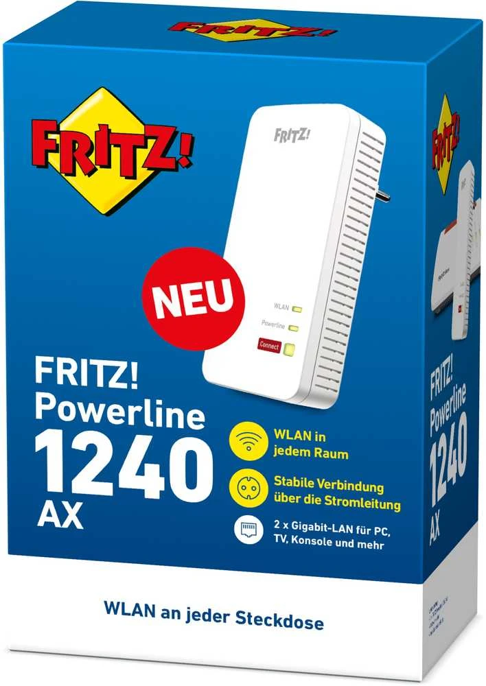 Maršrutizatorius Access Point AVM FRITZ!Powerline 1240 AX Pojedynczy (20003023)