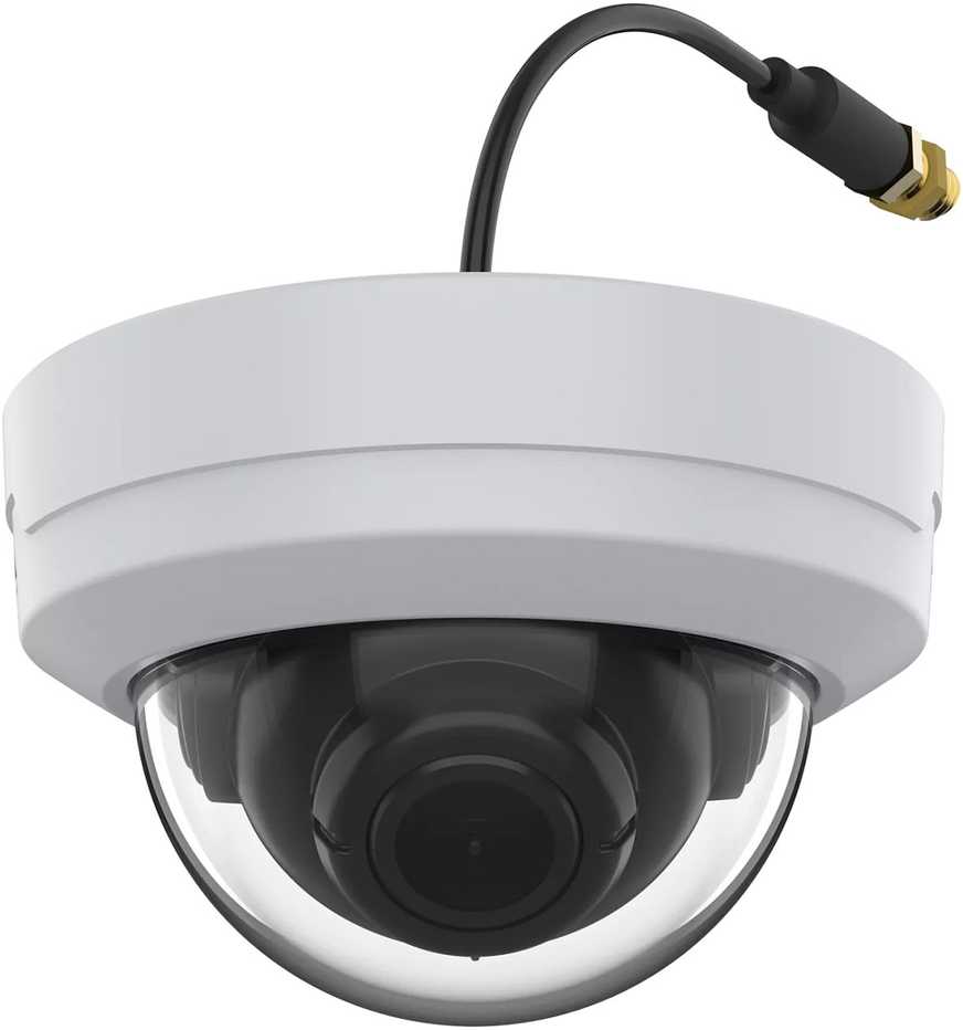 Kamera IP Axis Monitoringu kopułkowa wewnętrzna kolorowa F series F4108 3840 x 2160 - 4K - Złącze M12 - stała przysłona - stała ogniskowa - zgodna su TAA (03055-001)
