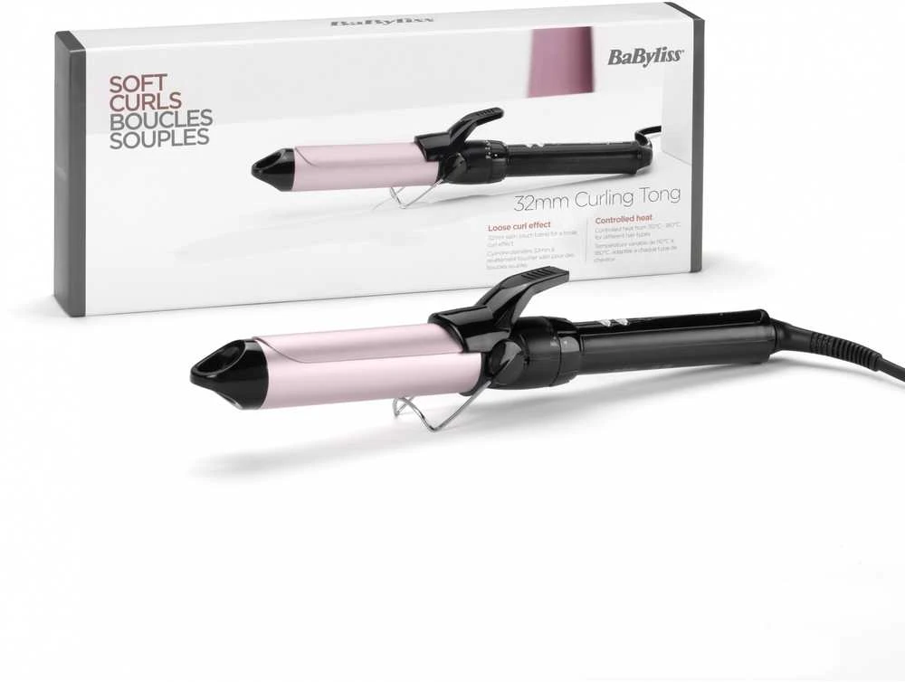 BABYLISS Plaukų garbanojimo žnyplės C325E Sublim Touch Curling Iron Barrel diameter 25 mm, Temperature (min) 150 °C, Temperature (max) 180 °C, Number of heating levels 10, Ekranas No, Juodas/pink, Yes, Yes, Yes