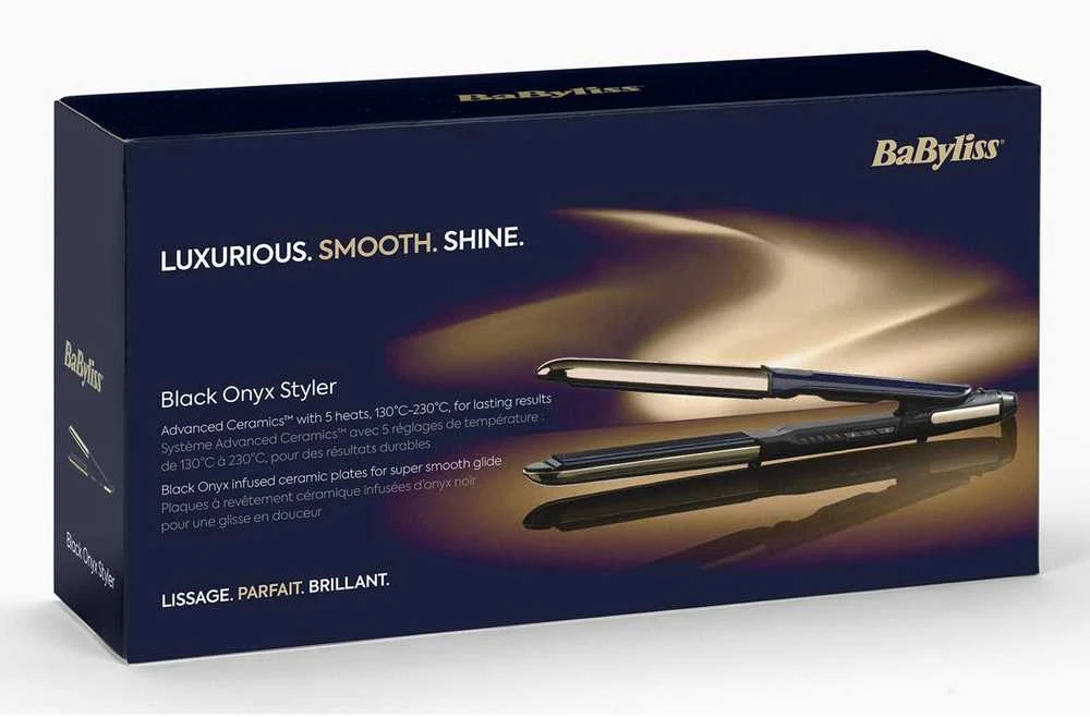 BaByliss ST484E plaukų formavimo įrankis Tiesintuvas Šiltas Juodas, Auksinis 3.3 m