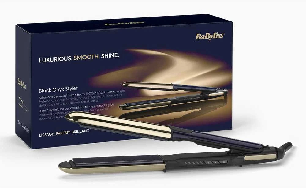 BaByliss ST484E plaukų formavimo įrankis Tiesintuvas Šiltas Juodas, Auksinis 3.3 m