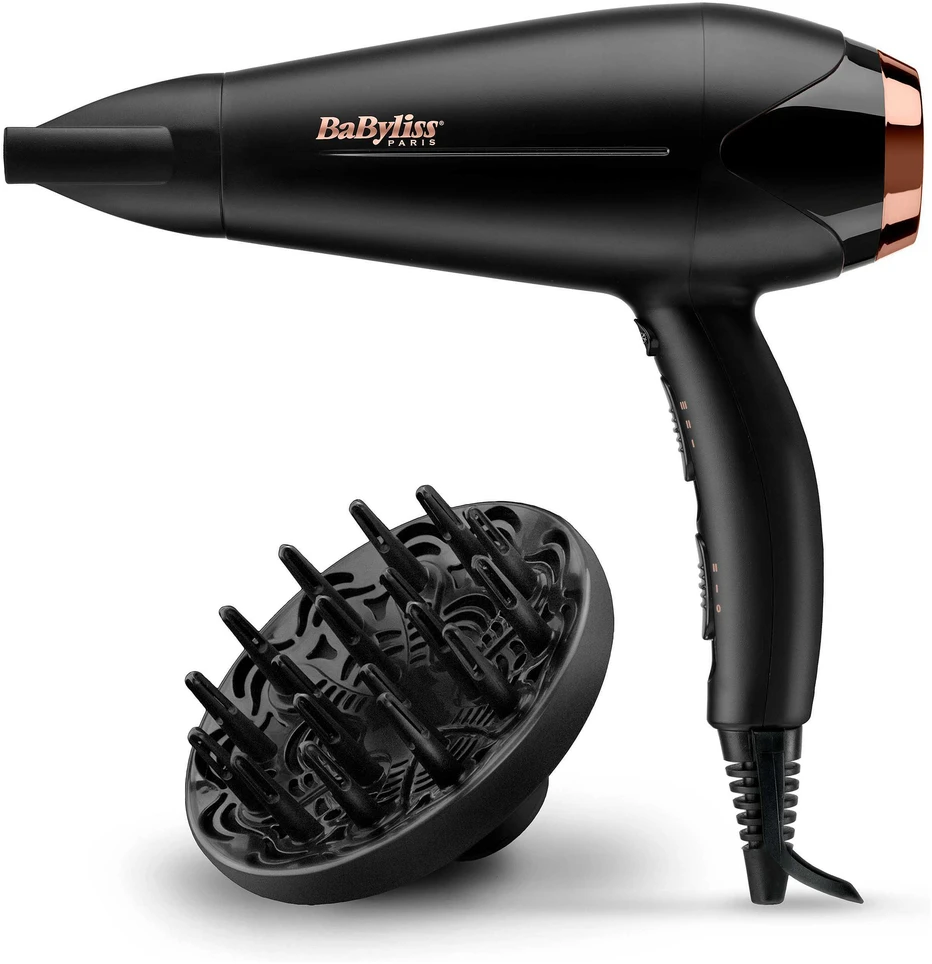BaByliss Plaukų džiovintuvas Turbo Shine D570DE, Juodas