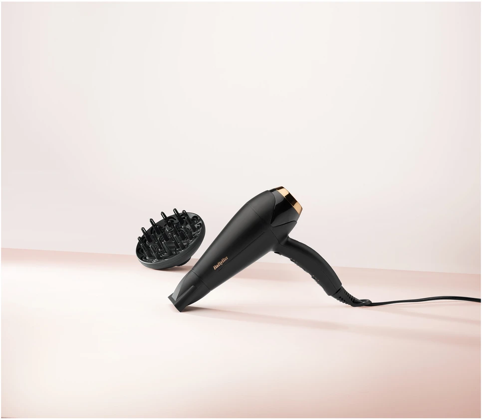BaByliss Plaukų džiovintuvas Turbo Shine D570DE, Juodas