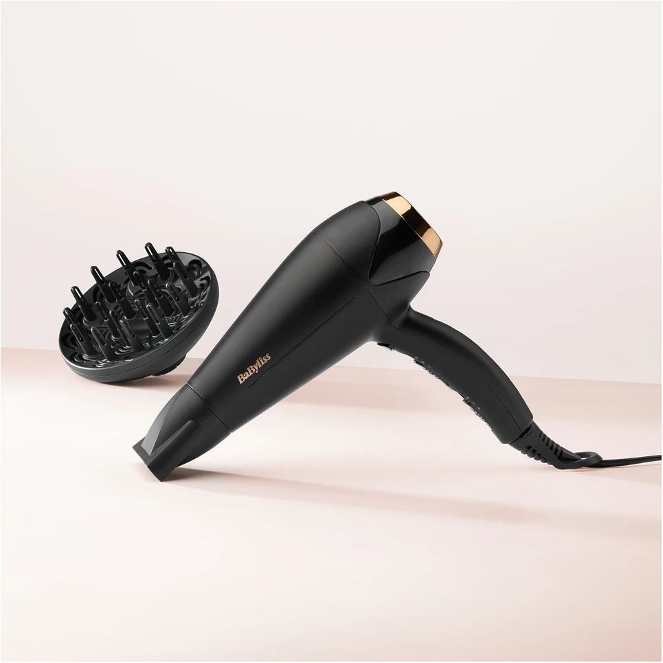 BaByliss Plaukų džiovintuvas Turbo Shine D570DE, Juodas