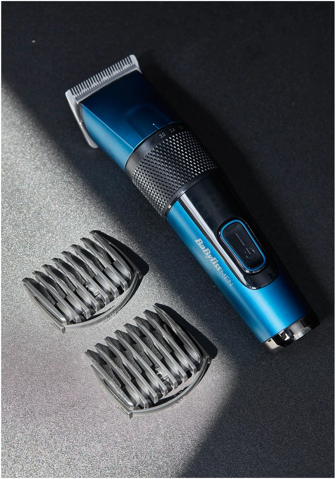 Plaukų Kirpimo Mašina - Babyliss E990E Japonų Plienas Ličio Jonų 160min Belaidė Mėlyna Juoda