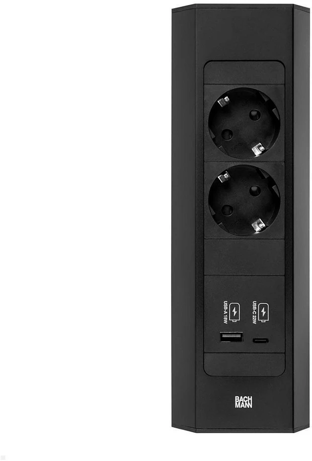 Bachmann CASIA 2 2xCEE7/3 1xUSB A/C 22W 2,0m AEH SW
