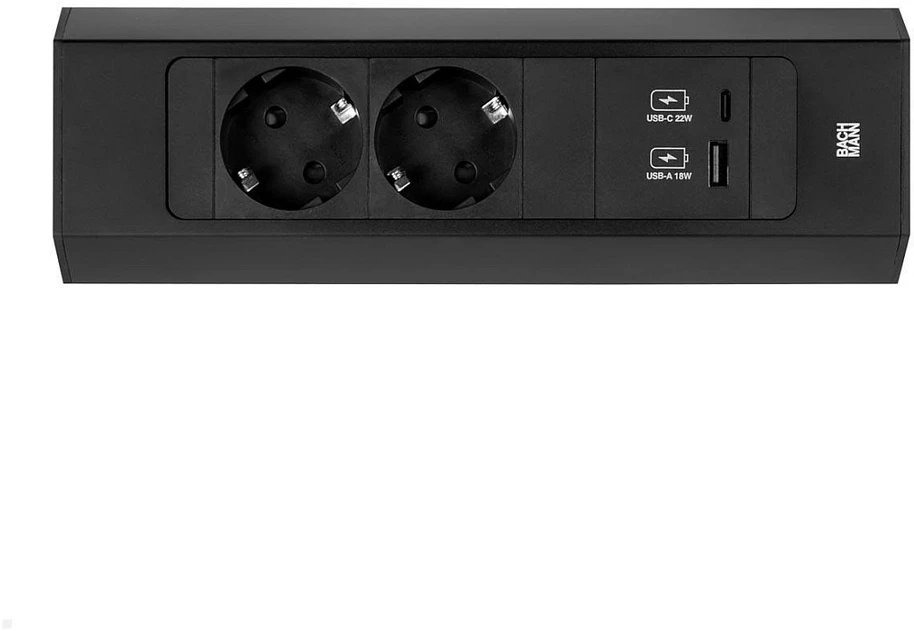 Bachmann CASIA 2 2xCEE7/3 1xUSB A/C 22W 2,0m AEH SW