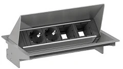 Bachmann BACHMANN CONEO SET 2x lizdas su įžeminimu 2x ABD, sidabrinis