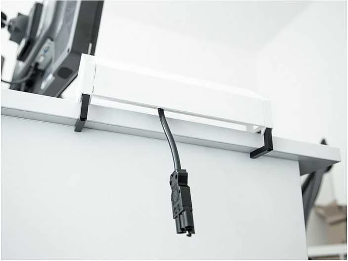 Bachmann Desk2 šakutės lizdas 3 x Type F Juoda, Nerūdijančiojo plieno