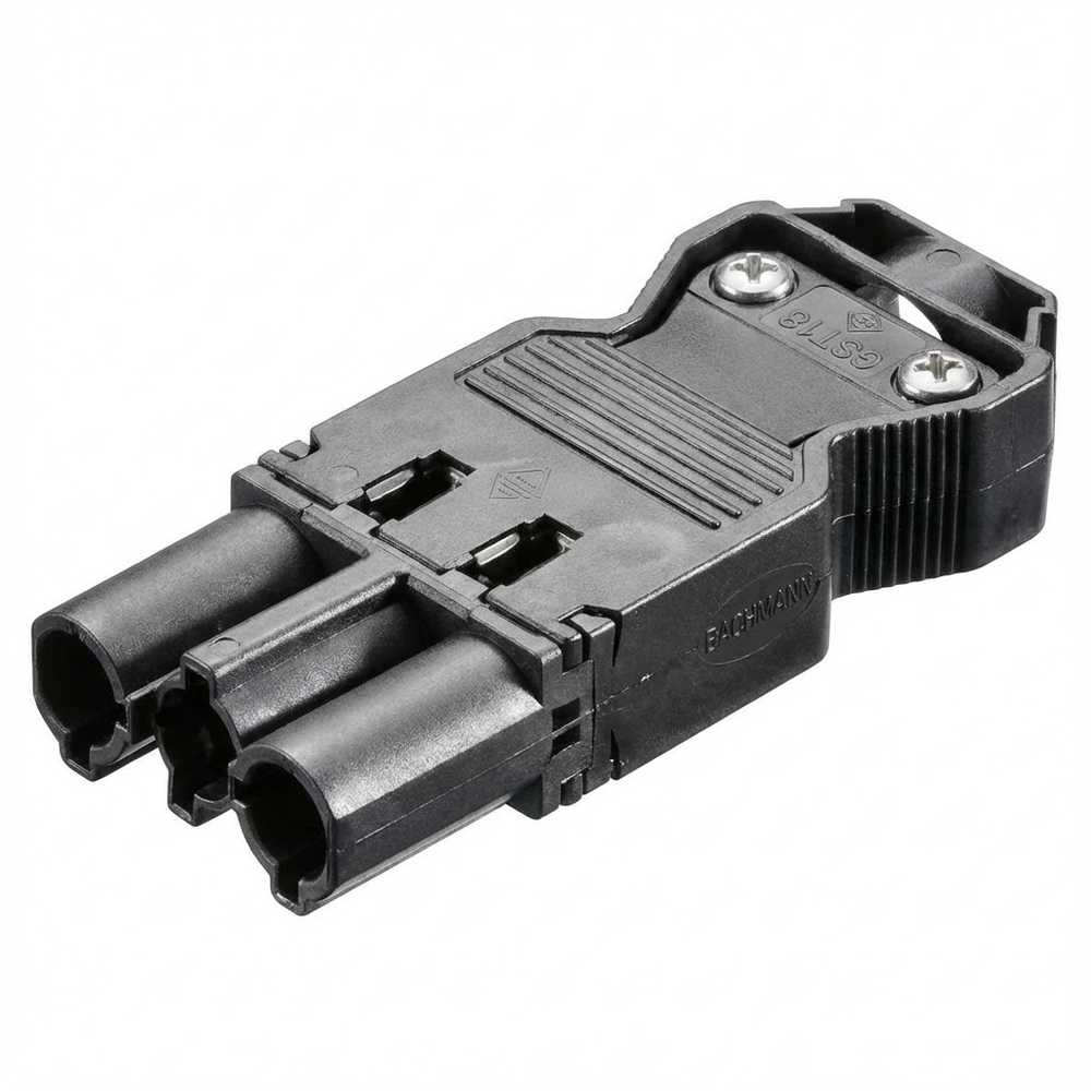 Bachmann Bachmann Gerätestecker mit Schraubanschluss, GST18i3, juodas - 375.504