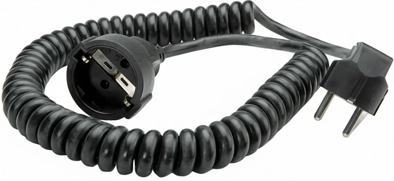 Bachmann BACHMANN ilgintuvas spiralinis su įžeminimo kontaktu 230V/16A, juoda, 4 m