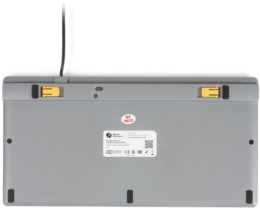 Bakker Elkhuizen Carruzzo BakkerElkhuizen UltraBoard 950 V2 klaviatūra Biuras USB QWERTY Anglų (JK) Tamsiai Pilka, Šviesiai Žalia