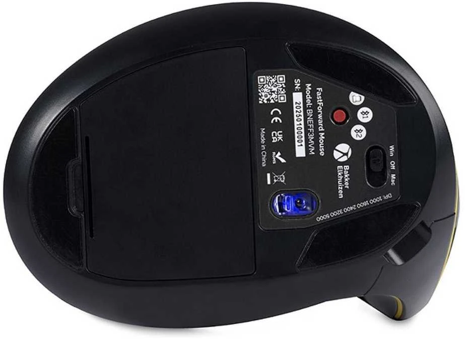 Bakker Elkhuizen Carruzzo BakkerElkhuizen FastForward kompiuterinė pelė Biuras dešinei rankai RF belaidė + Bluetooth + USB Type-C Optinis 500 DPI