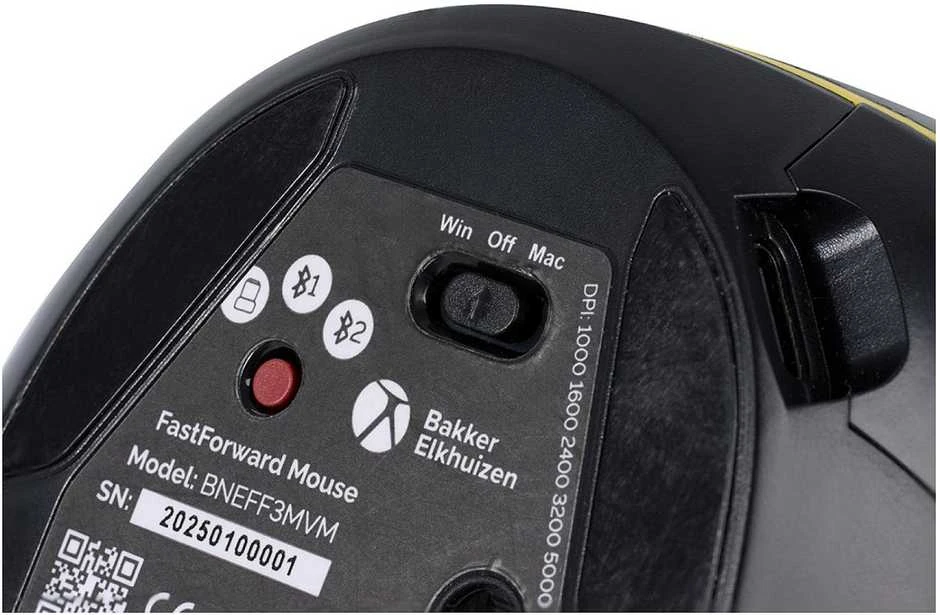 Bakker Elkhuizen Carruzzo BakkerElkhuizen FastForward kompiuterinė pelė Biuras dešinei rankai RF belaidė + Bluetooth + USB Type-C Optinis 500 DPI