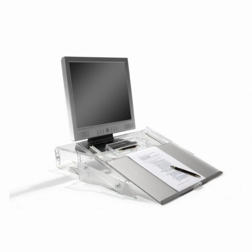 Bakker Elkhuizen Carruzzo BakkerElkhuizen FlexDesk 640 dokumentų laikiklis Plastikas, Guma, Plienas Šviesiai Žalia, Permatomas