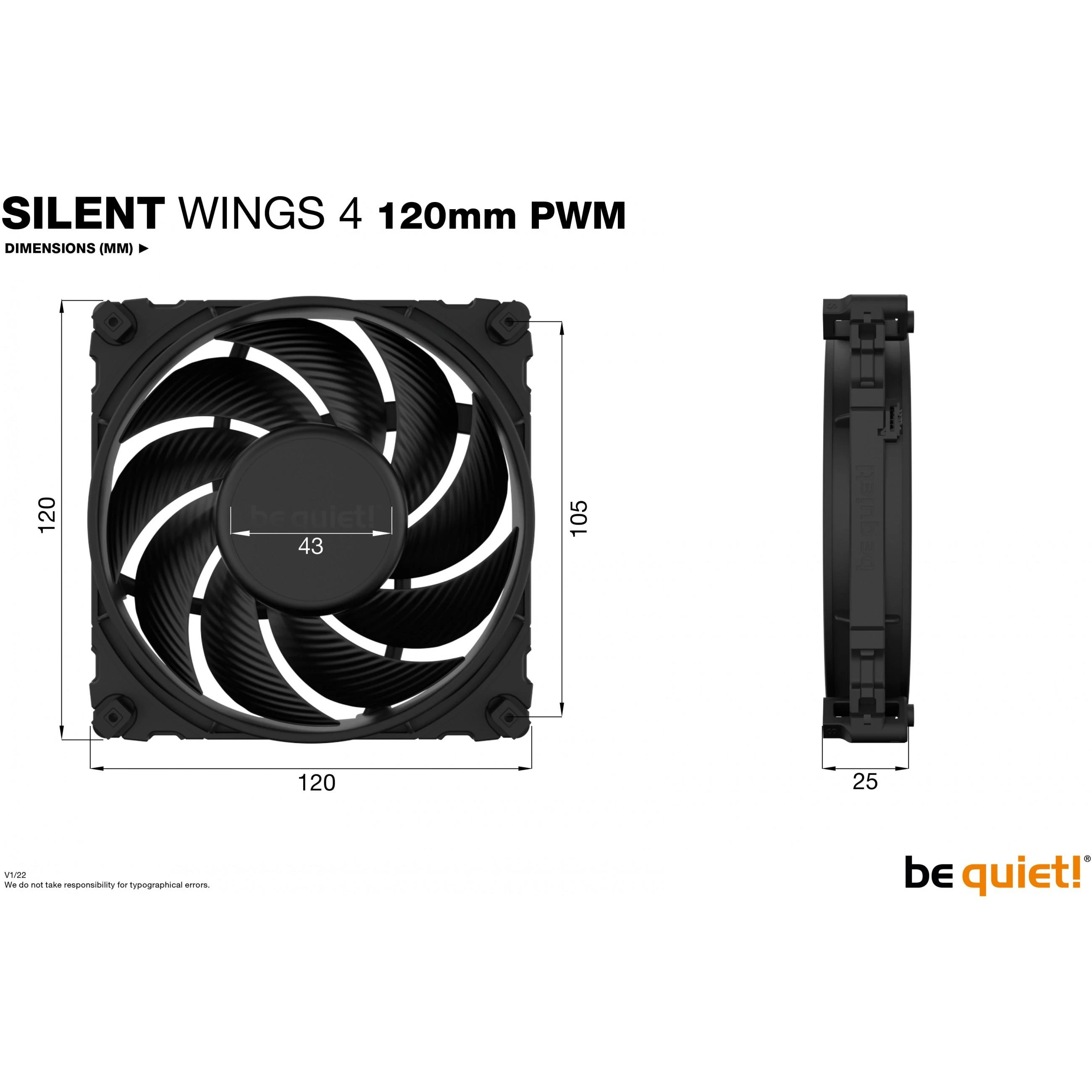 LISTAN BE QUIET BL093 SilentWings 4 120mm PWM