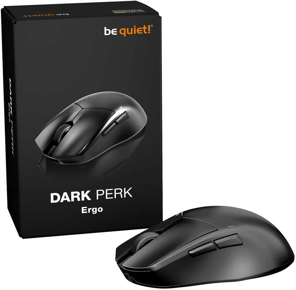 be quiet! Dark Perk Ergo Belaidė pelė žaidimams juodas