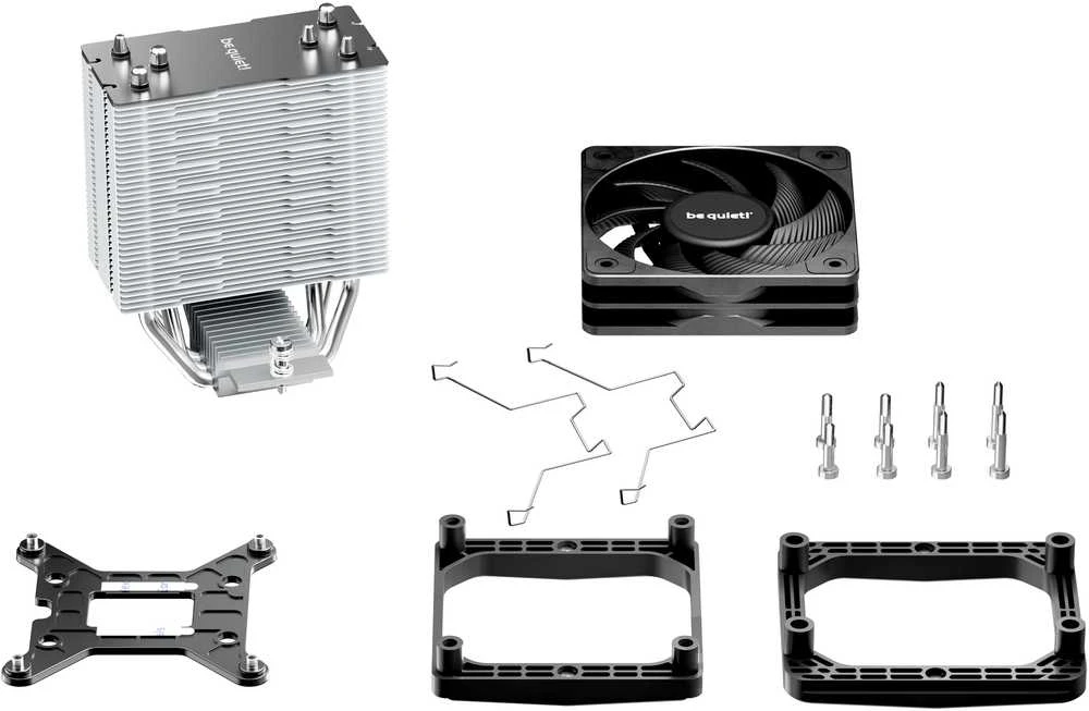 „Be Quiet! Pure Rock Slim 3“ procesoriaus aušintuvas, 130 W TDP, Ø 100 mm, juodas