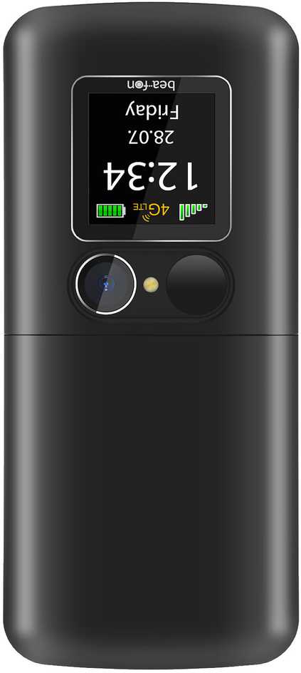 Mobilusis telefonas Beafon Bea-fon Fold 10 LTE juoda (2026)