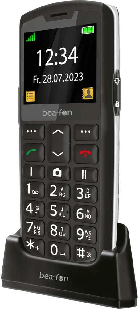 Feature Phone Beafon Sidabrinis Line SL260 Dual-Sim Juodas Sidabrinis