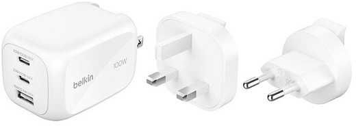 Belkin BOOST Charge 100W USB-C įkroviklis 2xUSB-C/1xA WCH016hqWH