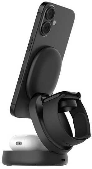 Įkroviklis Belkin Boost Charge magnetyczna 3w1 składana Qi2 15W Juoda (WIZ034KQBK)