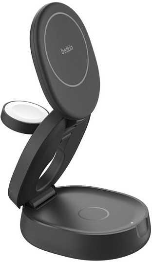 Įkroviklis Belkin Boost Charge magnetyczna 3w1 składana Qi2 15W Juoda (WIZ034KQBK)