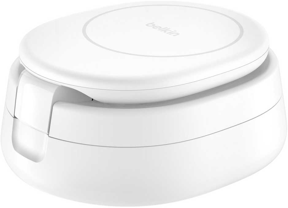 Belkin „Boost Charge“ sulankstomas akumuliatorius, 3 viename, įkroviklis, Qi2, su WIZ034kqWH