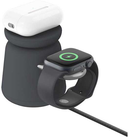Belkin BOOST Charge PRO 15W mag. Cha.Qi2 2in1 drkggray WIZ027vfH36