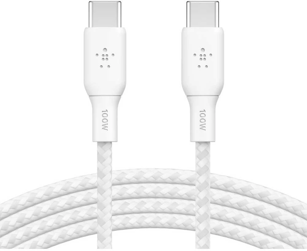 BELKIN BRAIDED USB-C/USB-C/KABELIS PALAIKIA GREITĄ ĮKROVIMĄ