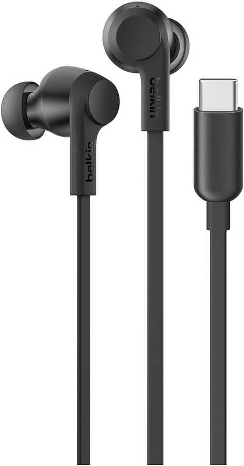 Juodos Belkin USB-C ausinės su laidu