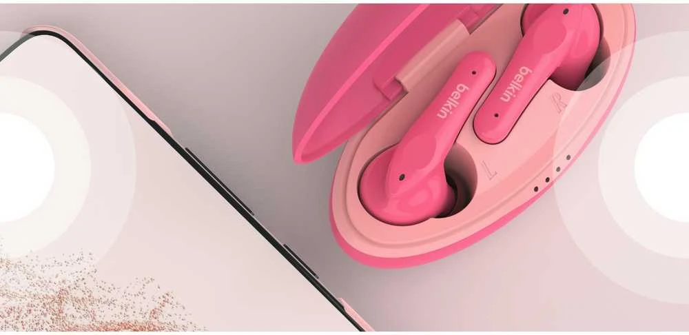 Ausinės Belkin Soundform Nano Belaidės Kids In-Ear rožinė PAC003btPK