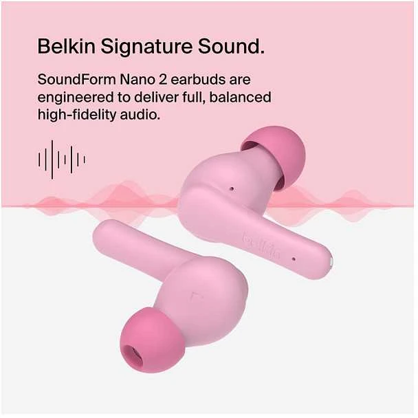 Ausinės Belkin Soundform Nano2 Belaidės Rožinė (AUC011BTPK)