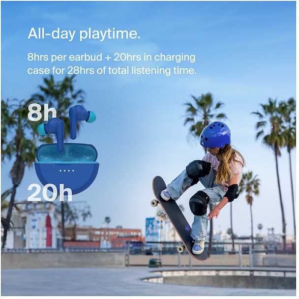 BELKIN SOUNDFORM NANO2 WIRELESS/IN-EAR Ausinės FOR KIDS-Mėlynas