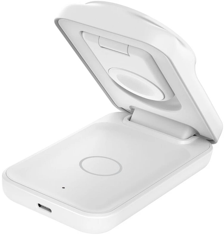 Belkin „UltraCharge“ 25 W Qi2 magn. 3 viename „Lad.klappb.ws. WIZ036kqWH“