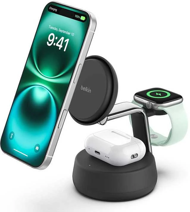 Belkin UltraCharge Pro 25W Qi2 mag.3-in-1 Ladest.sw. WIZ040kqCH