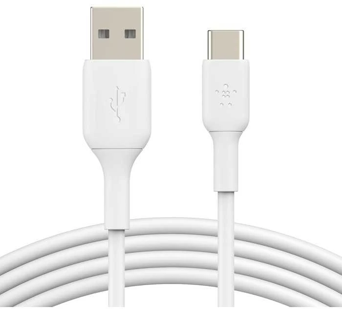 Kabelis USB Belkin USB-A - USB-C 1 m Baltas (CAB001BT1MWH2PK)