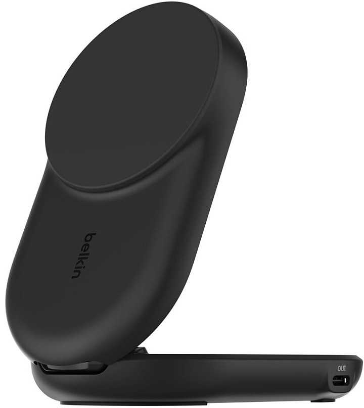 Įkroviklis Belkin Įkroviklis magnetyczna Qi2 25 W, składana 2w1, maitinimo šaltinis 45W, juoda