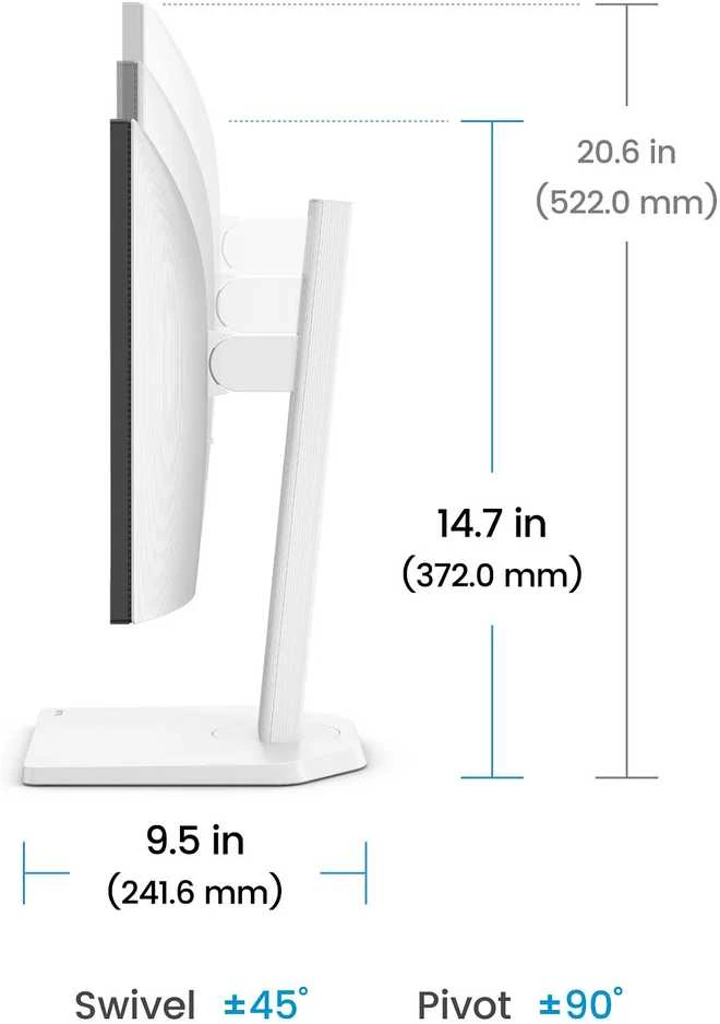 Monitorius BENQ GW2490TC 24" FHD IPS 144HZ HDMI/DP/SPEAKERS/USB-C 20W NÄYTTÖ VALKOINEN