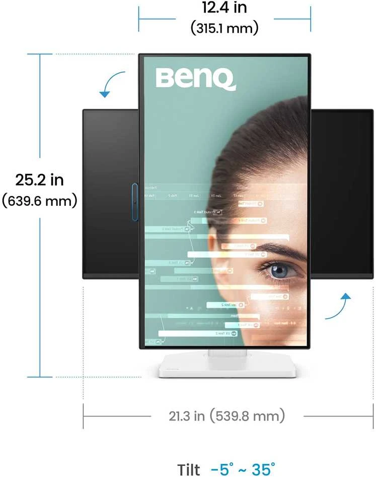 Monitorius BENQ GW2490TC 24" FHD IPS 144HZ HDMI/DP/SPEAKERS/USB-C 20W NÄYTTÖ VALKOINEN