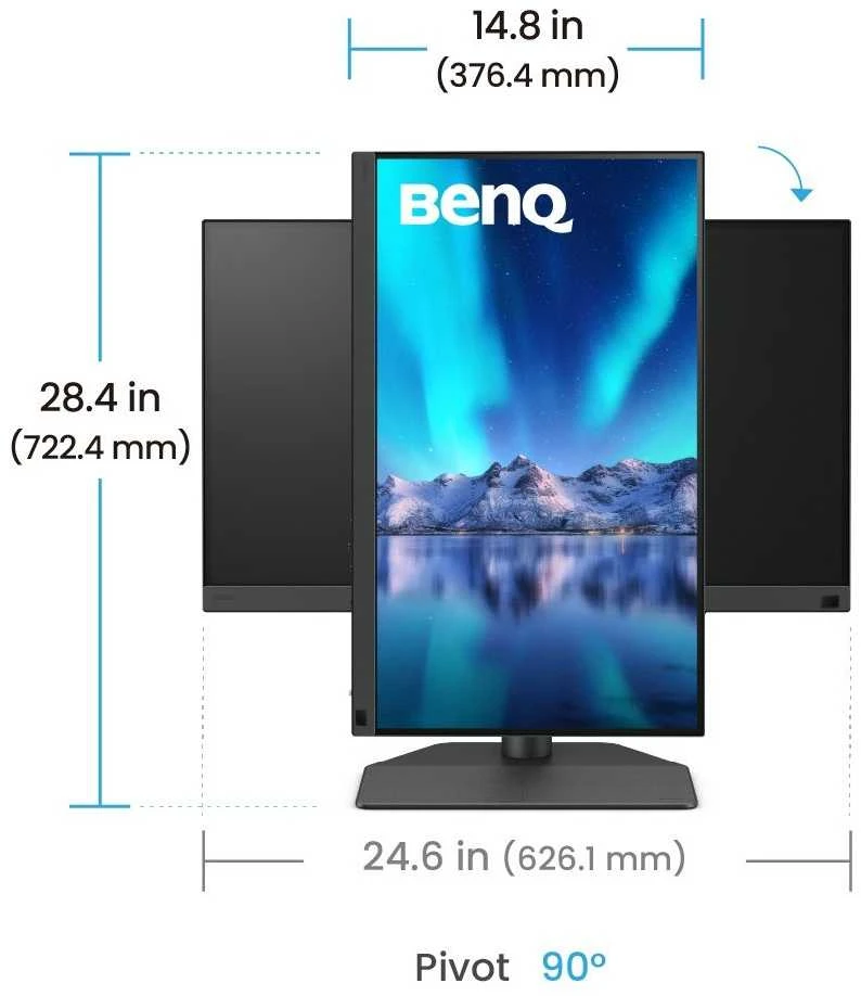 Monitorius BENQ SW242Q 24.1" WQXGA IPS HDMI/DP/USB-C 90W
