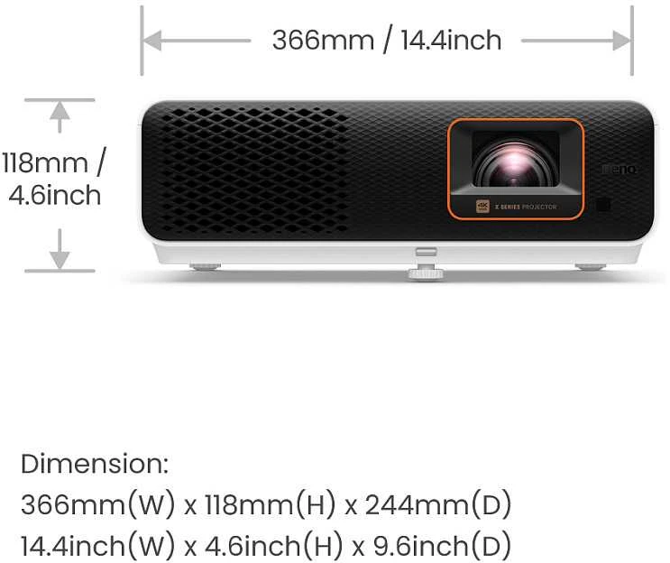 Projektorius BENQ X500I 32200ANSI 4K UHD 0.69-0.83 DLP