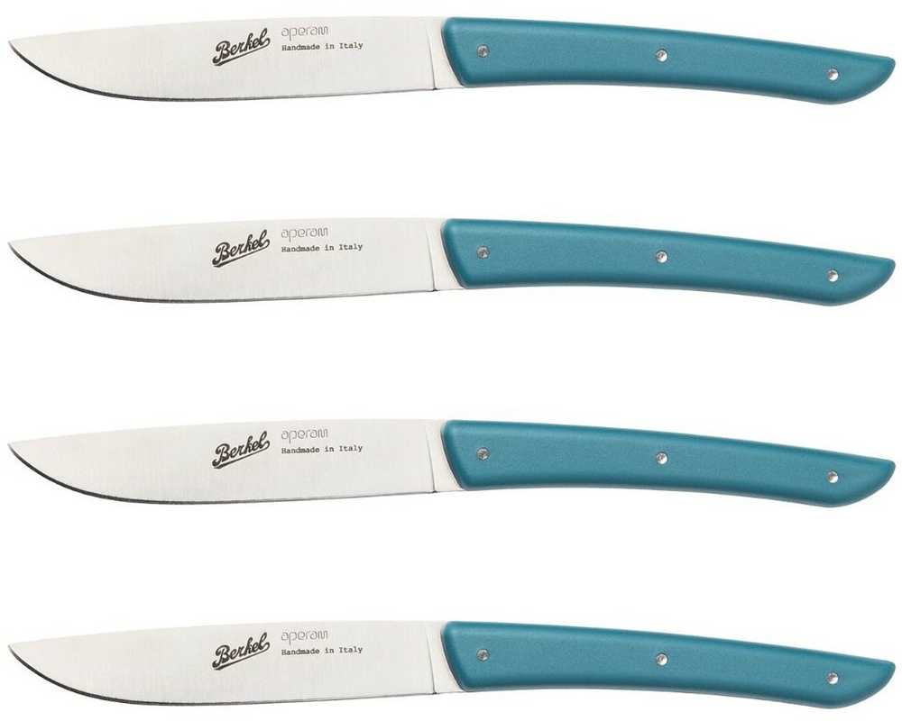 Berkel Berkel steak peilis set 4-pcs. Color petrol mėlynas