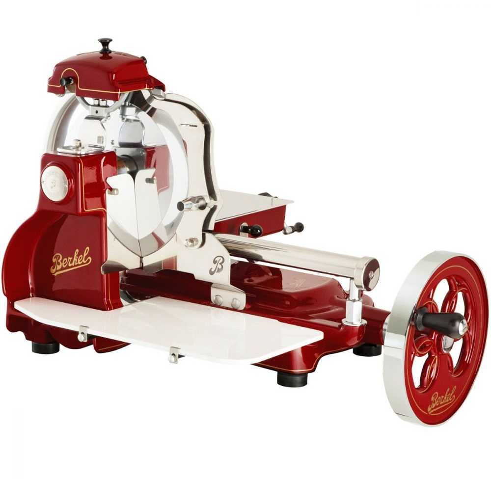 Berkel Volano B3 raudonos/auksinės spalvos pjaustyklė