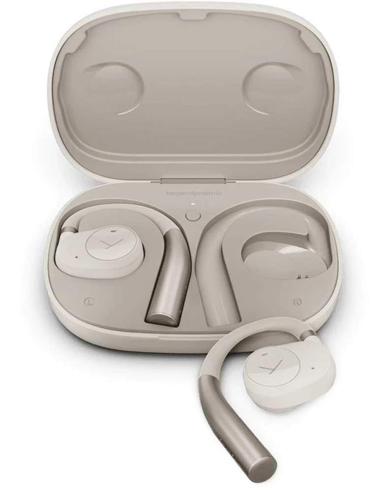 Beyerdynamic VERIO 200 atidarytas įkrovimo dėklas su ausinėmis