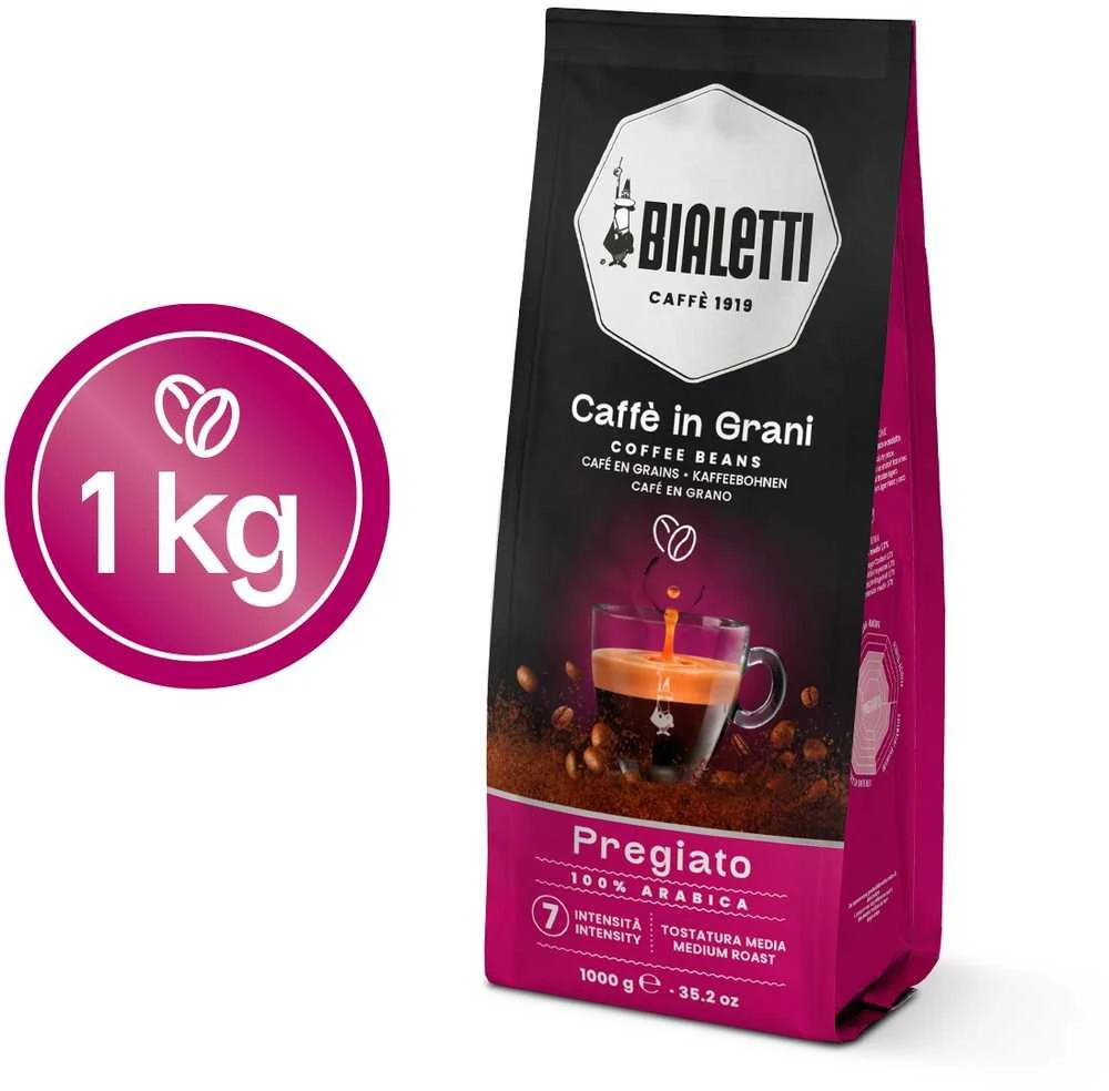 Kava - Bialetti Pregiato 1kg Medium Roast Espresso Blend