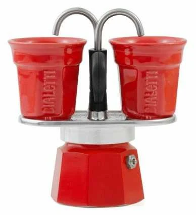 Bialetti Mini Express kavos virimo aparatas, raudonos spalvos, 2 puodeliai